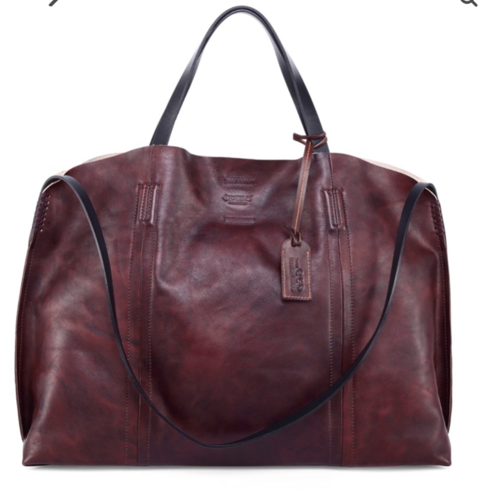 Old Trend Forest Island Leather Tote Bag Color Rusty Red NWT - Picture 3 of 10